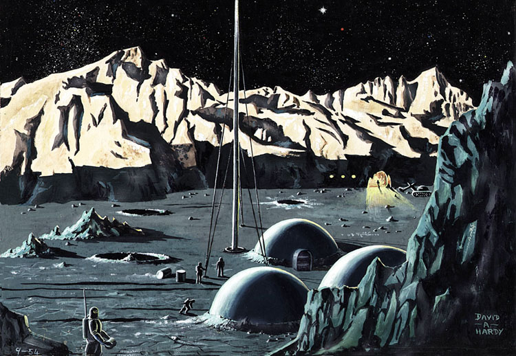David A. Hardy | Lunar Base-1954